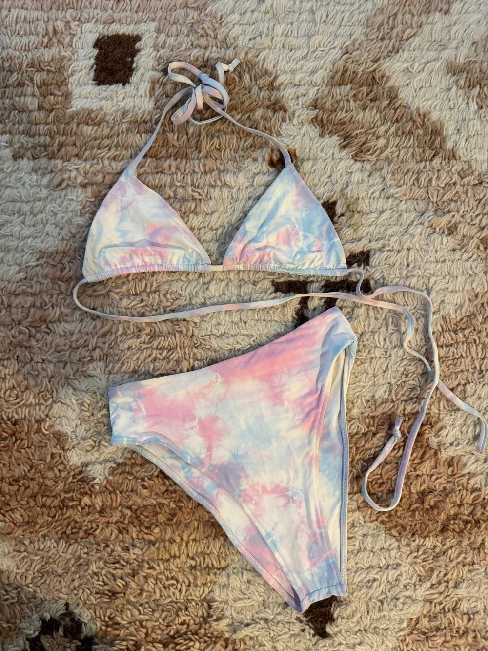 Frankie’s Bikinis High Waisted Tie Dye Set